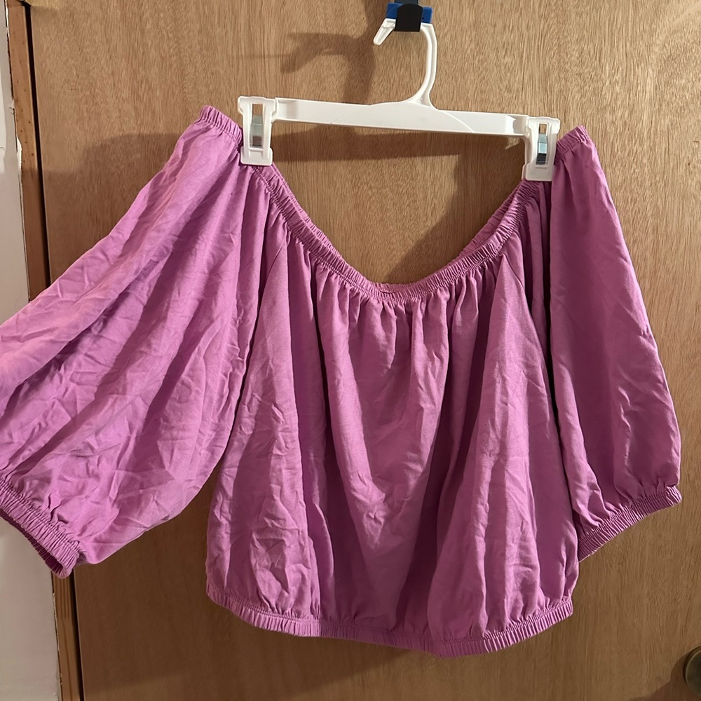 Old Navy Women's Orchid Off-Shoulder Blouse